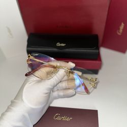 Cartier Gold Clear Glasses 