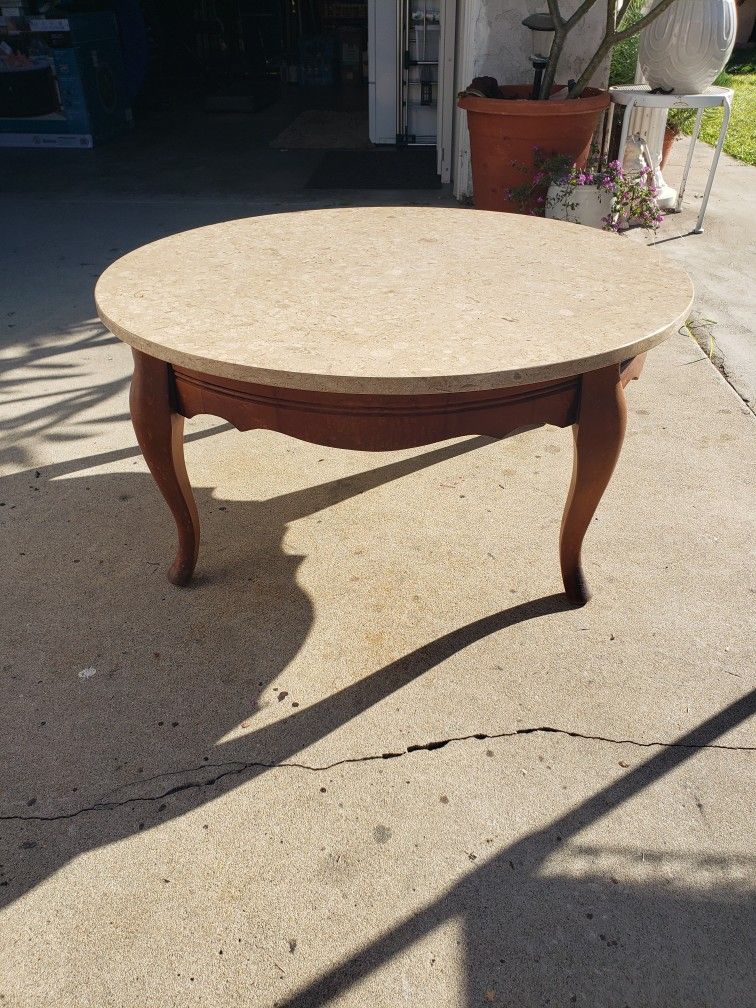 Vintage Marble Top Coffee Table