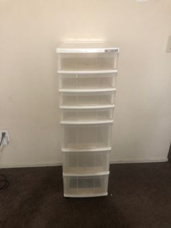 Plastic Mini Chest 7-Drawer Storage Tower with wheels