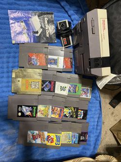 Nintendo Original NES System With One Controller And Games
