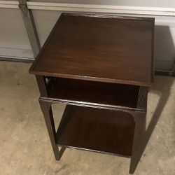 Vintage 1950-60s Side Table Real Walnut Wood 