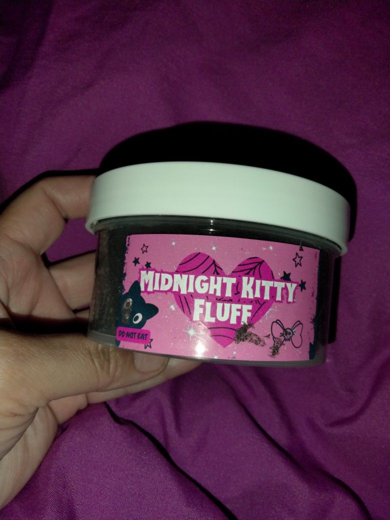 Midnight Kitty Fluff Slime