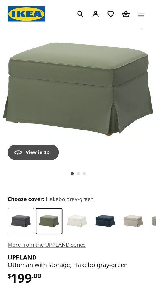 UPPLAND
Ottoman with storage