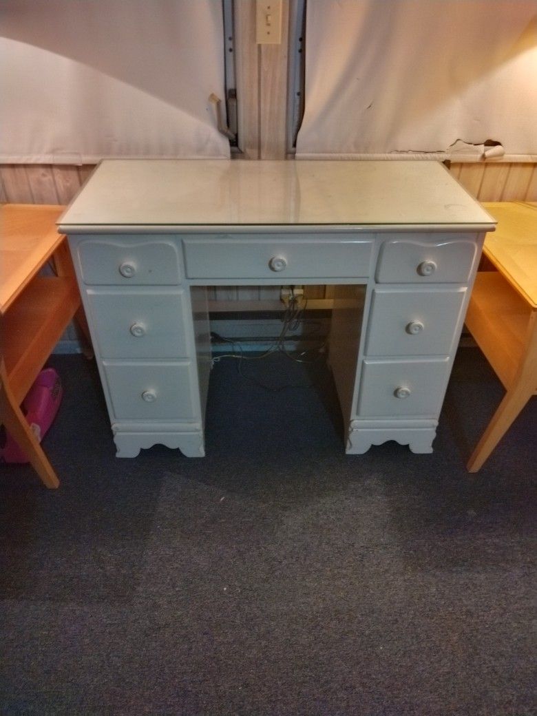 Antique White Desk 