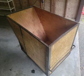 Vintage lumber cart, metal wheels