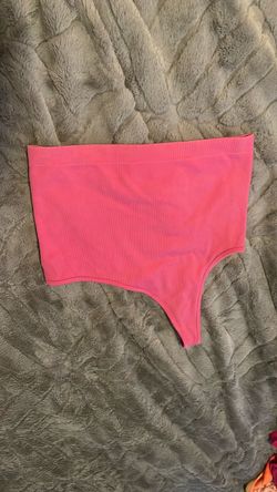Pink Ribbed One Shoulder Crop top