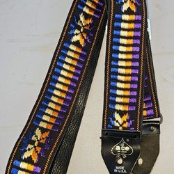 Rare Vintage 1960's/70's Woven ACE Guitar Strap Made in USA!!!