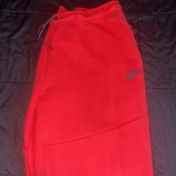 Nike Tech Fleece Red Joggers 