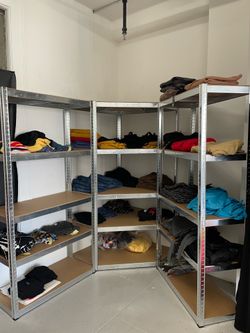Large Silver shelving unit