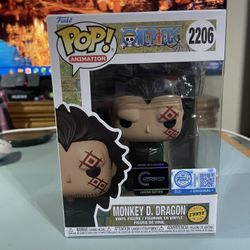 Funko Pop Animation One Piece #2206 Monkey D. Dragon Limited Edition Chase Chrono Toys Exclusive