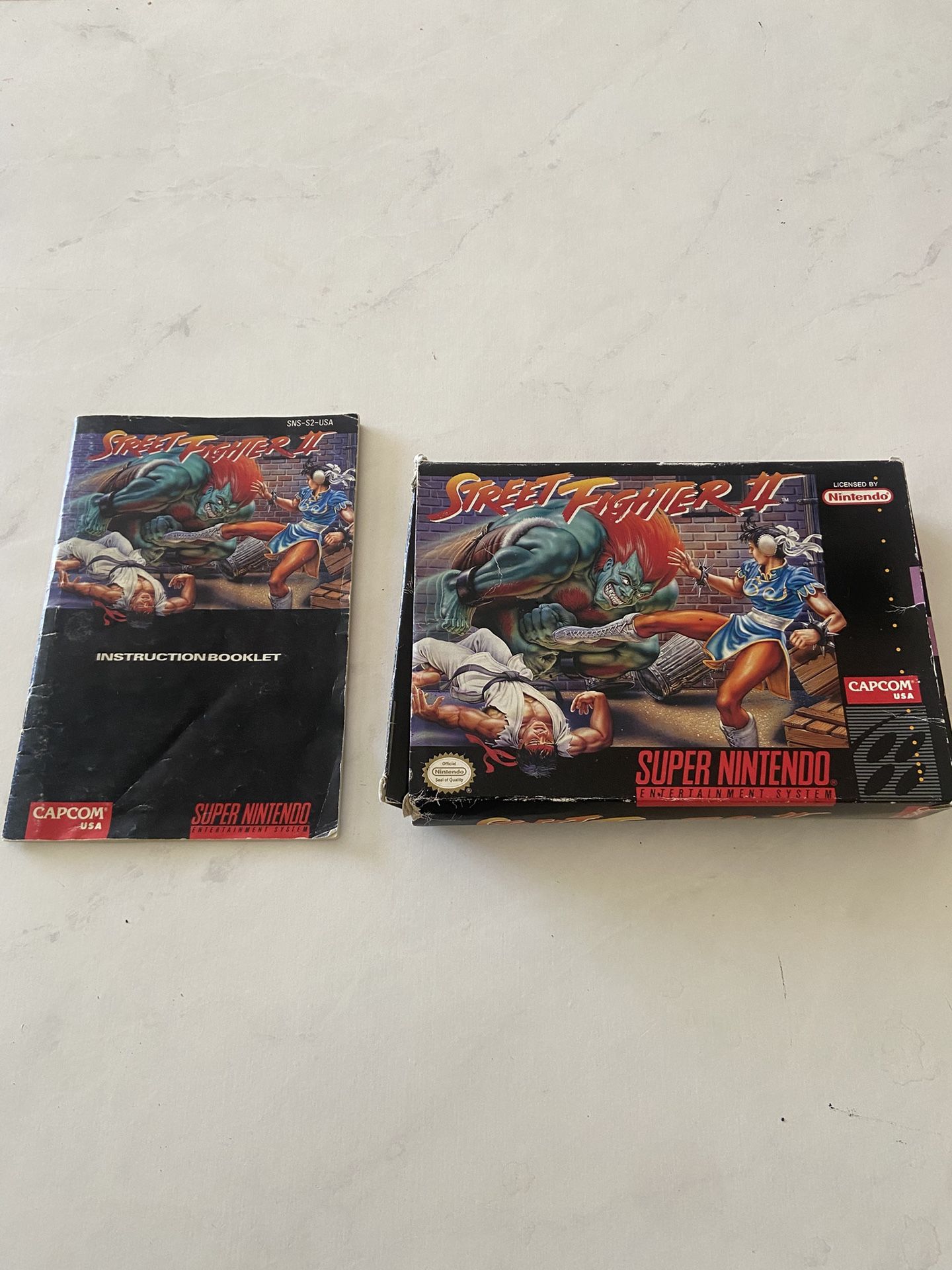 Street Fighter II Super Nintendo Box & Manuel Only
