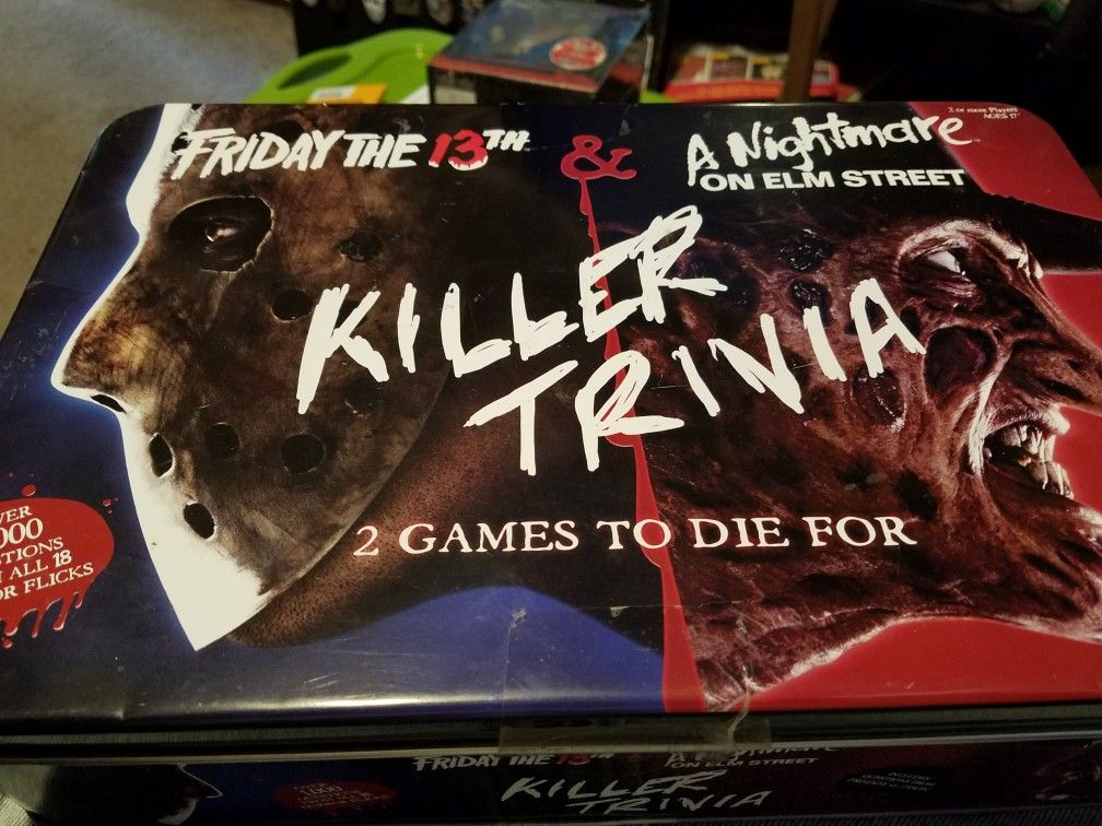 Friday The 13th and Nightmare On Elm Street Killer Trivia Game for