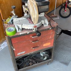Craftsman Miter Saw with Tool Cabinet