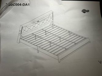 Queen Bed w/ LED