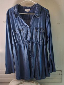 Motherhood Maternity Denim Tunic Top