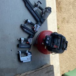 Portable cable, compressor and gun set