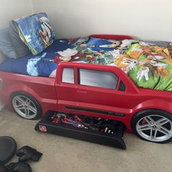 Boys Truck Bed With Storage 