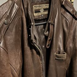Leather Jacket (members Only)large Size