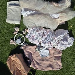 Pottery Barn Kids Baby Girl Crib Bedding Bundle