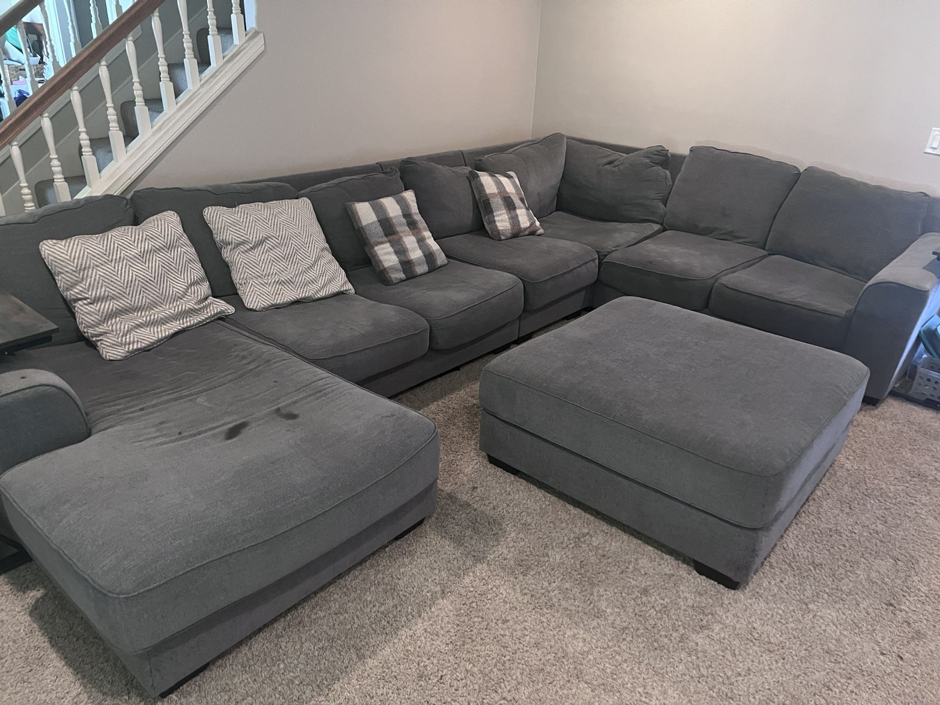 FREE Sectional With Chaise & Ottoman