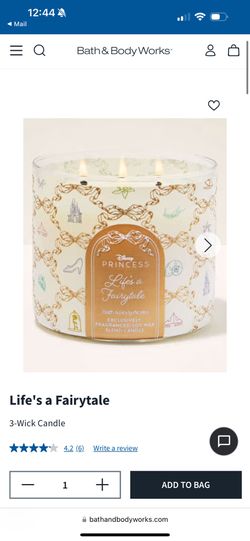 Baths And Body 2026 Disney Princess Candle