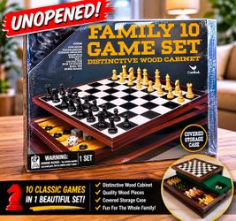 Family 10 Game Set – BRAND NEW & UNOPENED! 🎲♟️
