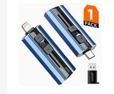 1TB USB Flash Drive Intended for iPhone,iPad, android, PC, Plug&Play, No App Required (1pack,blue)