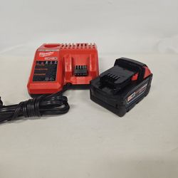 Milwaukee M18 Red Lithium XC 5.0Ah Battery with M12/M18 Charger 815880-12