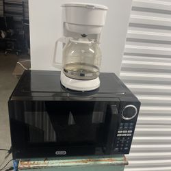 Microwave And Coffee Machine 