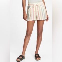Gap Women’s Striped Drawstring Multicolor Shorts - Size Large