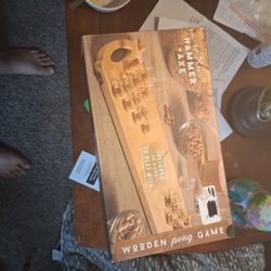 Wooden Table Top Pong Drinking Game 