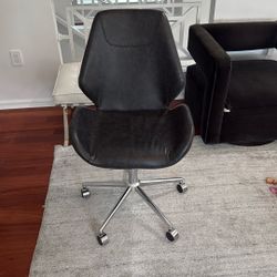 Pottery Barn Leather Desk Swivel Chair 