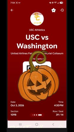 Usc October game tickets
