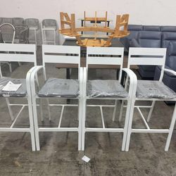 Set of 4, Aluminum Bar Chair