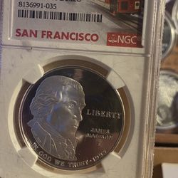 1993 JAMES MADISON Silver Dollar NGC PF70💥FLAWLESS QUALITY!💥