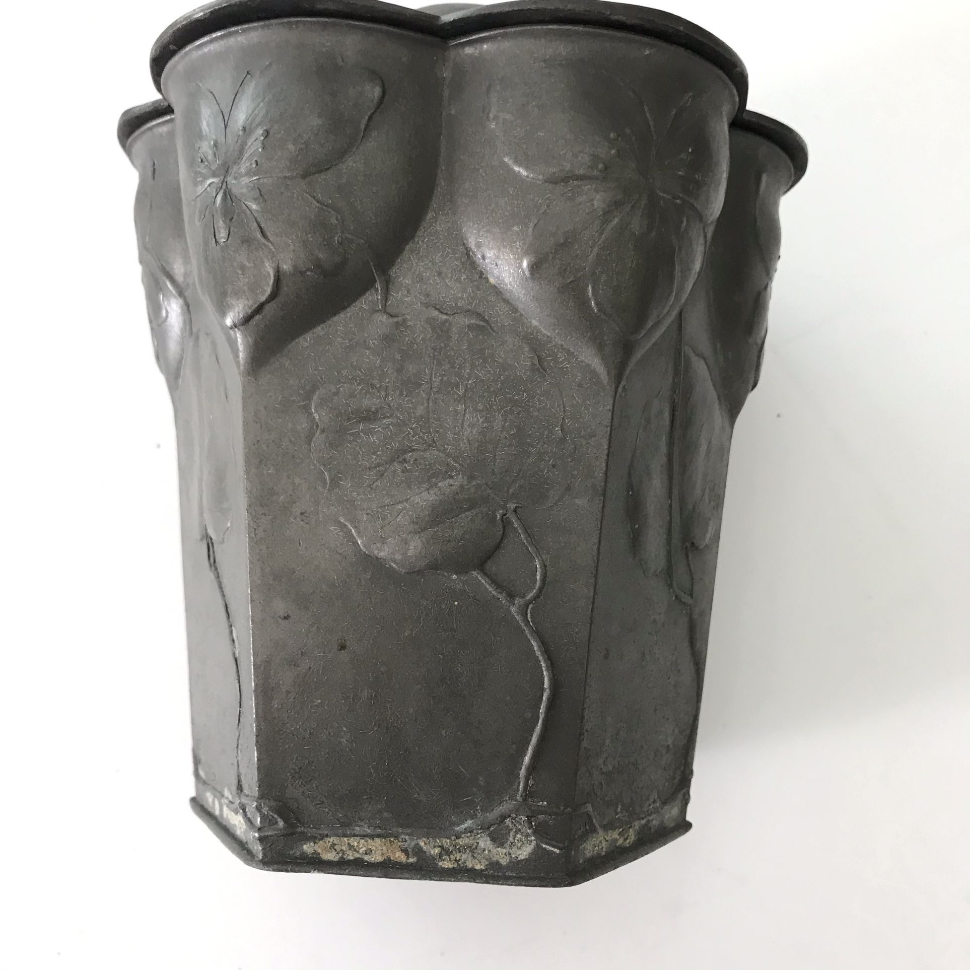 Orvit Art Nouveau Pewter Jar With Lid