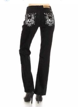 NWOT Platinum Plus Skull Jeans Black