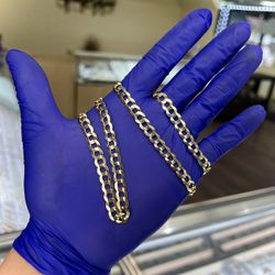 14K Gold Curb Link Chain 24”