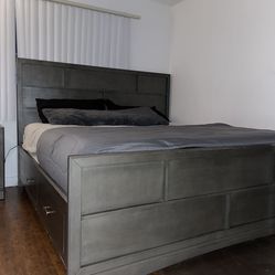 King Bed Frame, And King Mattress