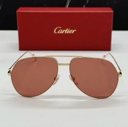 New Authentic Cartier Aviator Pilot Sunglasses Gold Glasses