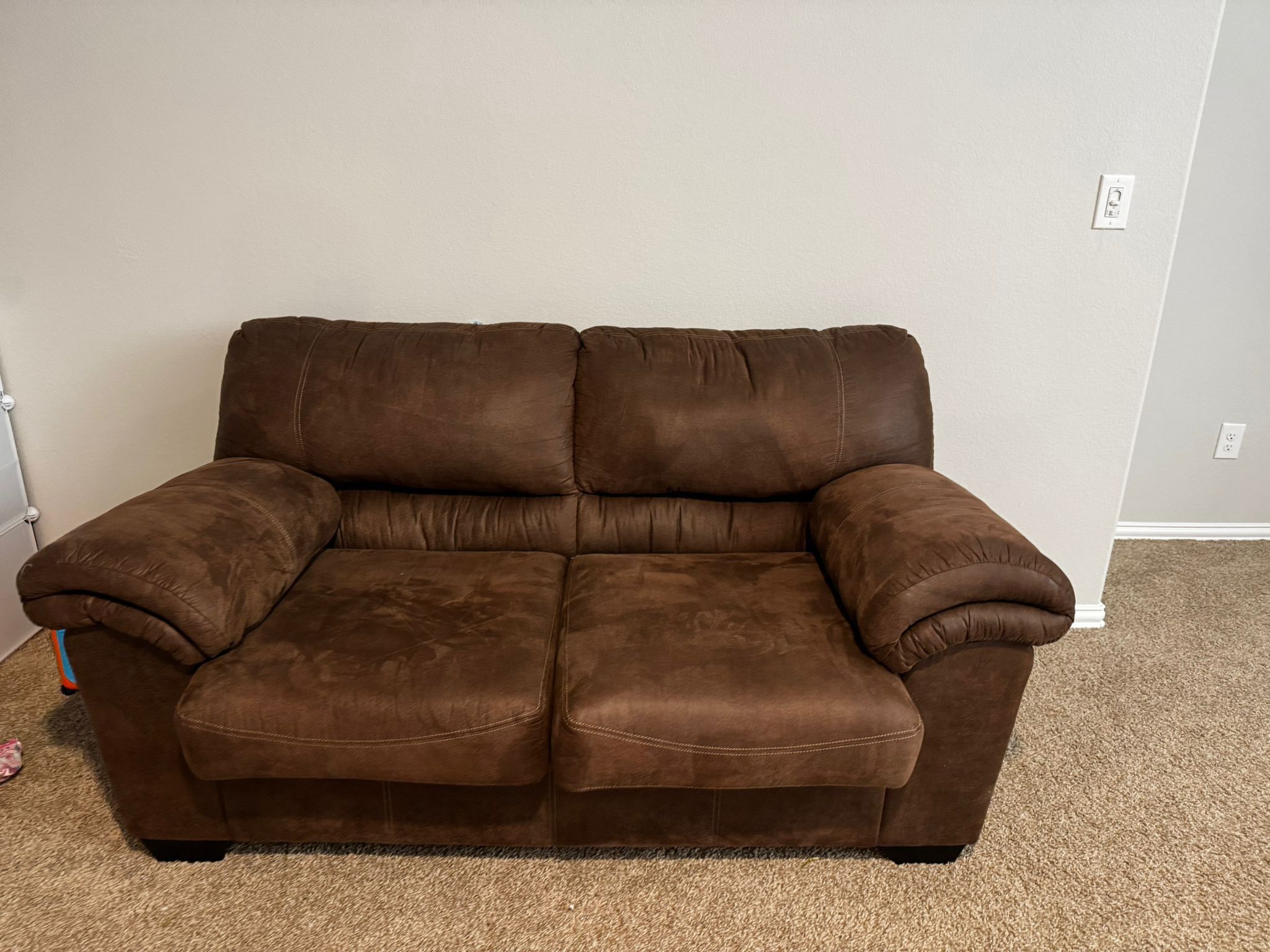 2 Seater Brown Sofa- Used Like New
