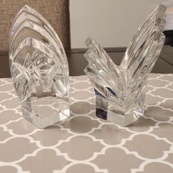 2 Crystal Glass Candle Holders