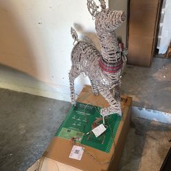 Christmas Outdoor Decorations - Two lit Deers (Buck & Fawn)