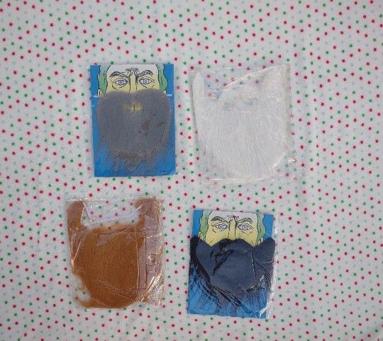 Fake Beard 4-Pack Variety Reusable Decorate Novelty Cosplay False Beards Costume