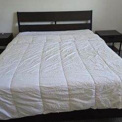 Ikea Trysil Bedroom Set Queen Bed, 2x nightstand, 1 drawer, Tuft & Needle Mattress