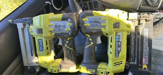 Pair of Ryobi nail guns with battery’s.