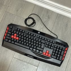 Lightly Used CyberPowerPC Gaming Keyboard with Red Accent Keys (USB Wired)