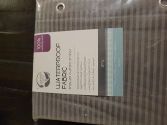 NEW! Gray shower curtain