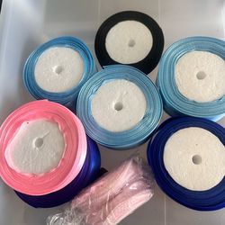 Craft Supplies Bundle – Ribbons, Glue Gun, Decorations