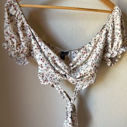 Floral Tie Top